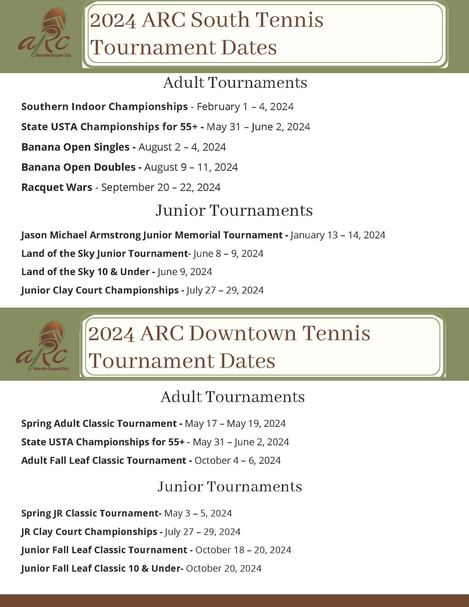 Tennis Asheville Racquet Club